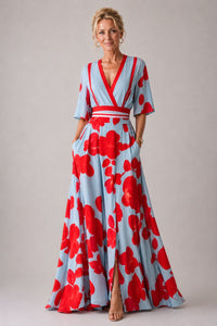 Ysa | Chic Dress with Floral Print Back