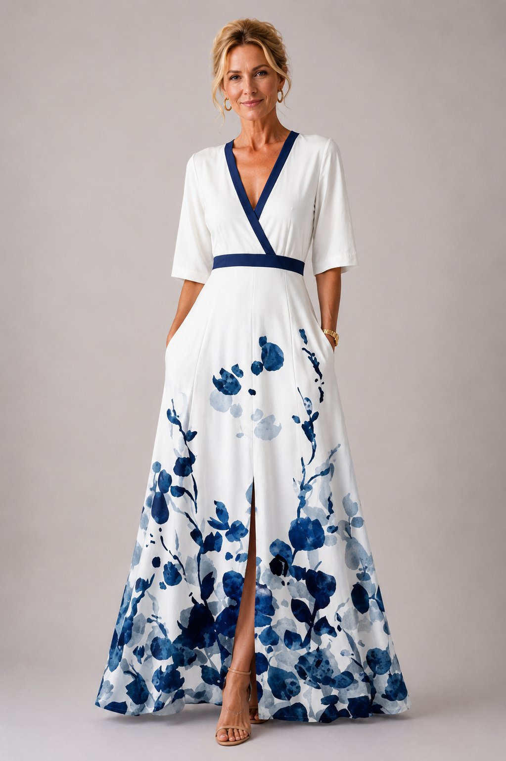 Ysa | Chic Dress with Floral Print Close Up