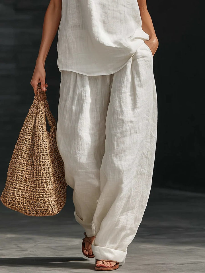 Zoe™ Sleeveless Set with Wide Pants Lifestyle