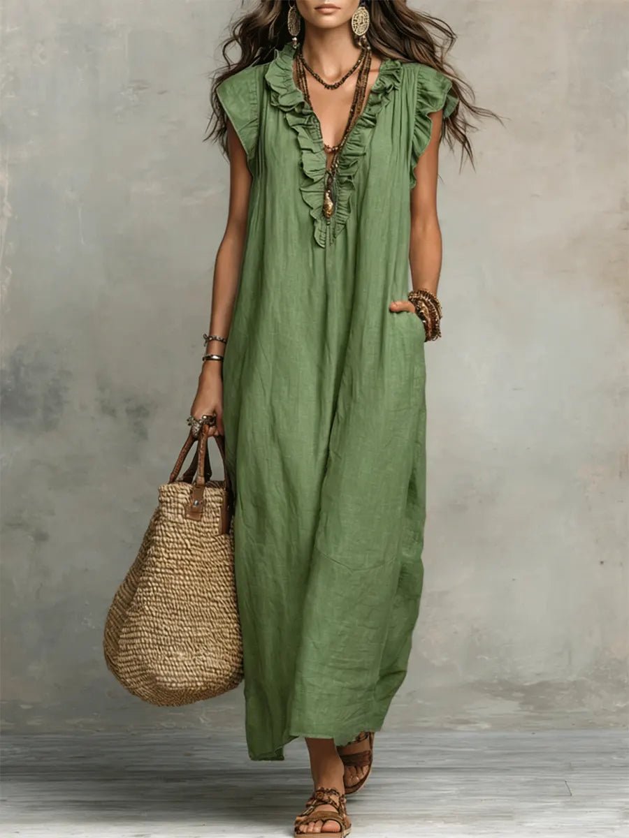Zoey | Long Bohemian Dress Front