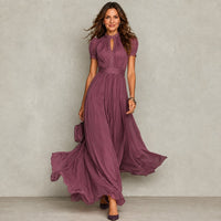 Zoey | Ruffle Neck Pleated Dress for Women Detail