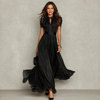 Zoey | Ruffle Neck Pleated Dress for Women Hero